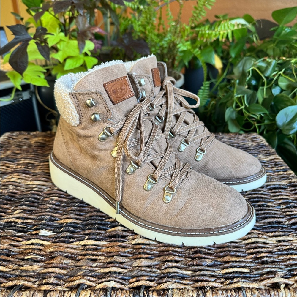 Dr. Scholls Sentinel Lace Up Fleece Lined Ankle Boots Winter Women’s Size 8M
